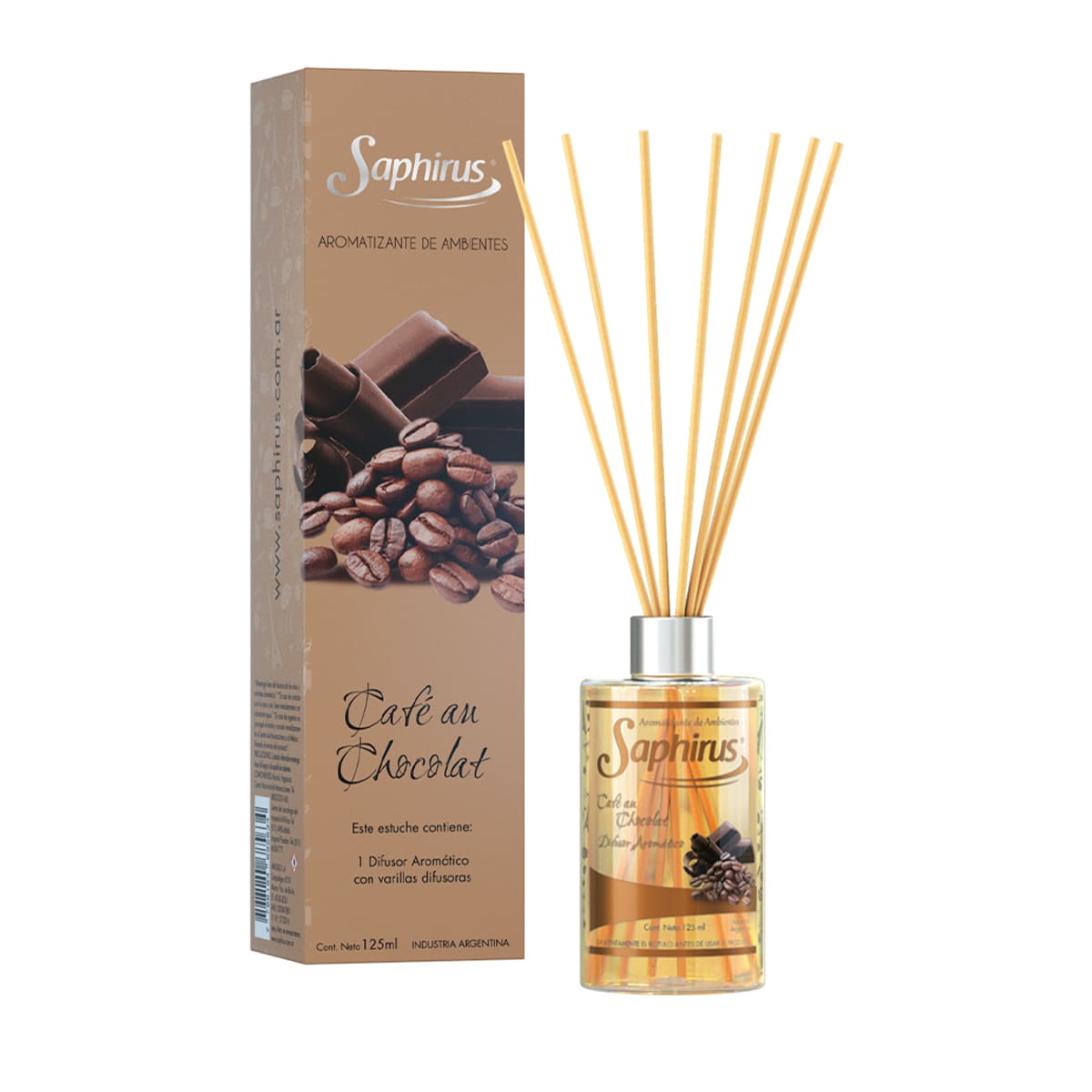 Difusor Café Au Chocolate Aromaticos Aroma Saphirus 125ml para Ambiente