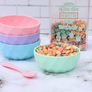Bowl Comportera Ensalada Postre Colores Pastel Grande - vista 7