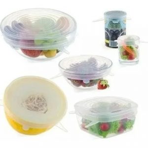 Envolturas Alimento 6 Tapas Silicona Extensible Reutilizable - vista 3