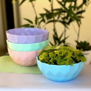 Bowl Comportera Ensalada Postre Colores Pastel Grande - vista 2