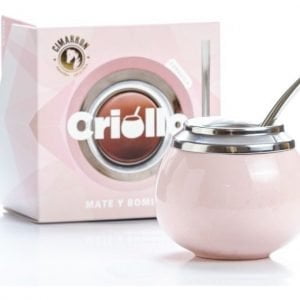 Mate Criollo Ceramica Bombilla De Acero En Caja De Regalo - vista 9
