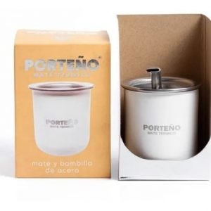 Mate Térmico De Acero Inoxidable Porteño Con Bombilla - vista 6