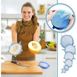 Envolturas Alimento 6 Tapas Silicona Extensible Reutilizable - vista 5