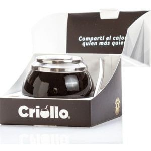 Mate Criollo Ceramica Bombilla De Acero En Caja De Regalo - vista 2