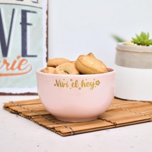 Bowl Cerámica Sopa Cerealero Con Frase 450 ML - vista 4