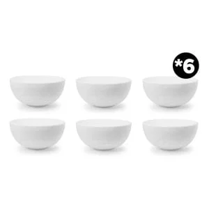 Tazon Bowl Compotera Ceramica Vidrio X6 Blanco Sopa Arroz 13CM