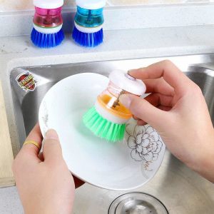 Cepillo Lava Platos Dispenser Jabón Detergente Para Cocina - vista 5