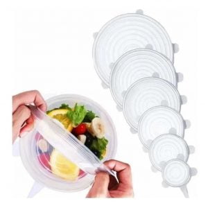 Envolturas Alimento 6 Tapas Silicona Extensible Reutilizable - vista 2