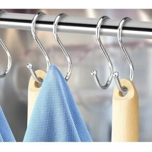 Set 10 Ganchos Para Colgar Metal Tipo S Barral Cocina Multifunciones Acero Grande - vista 3