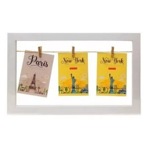 Porta Retrato Estilo Tender X3 Broches Madera Decora Tu Casa