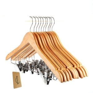 Perchas De Madera Con Broches Polleras Pantalones 45CM x Unidad - vista 5