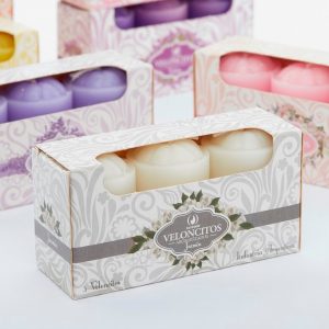Set Veloncitos Aromatizados Vintage Caja Velas Aromaticas 3u - vista 2