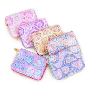 Billetera Fichero Con Cierre Monedero Modelo Glitter Cielo