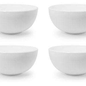 Tazon Bowl Compotera Ceramica Vidrio X4 Blanco Sopa Arroz - vista 2