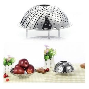 Vaporera Plegable De Acero Inoxidable Vaporiera Vegetales - vista 4