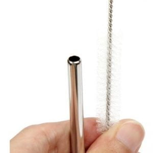 Sorbetes de Metal Pajita Reutilizable 4u Acero Inox Y Cepillo Reutilizar - vista 2
