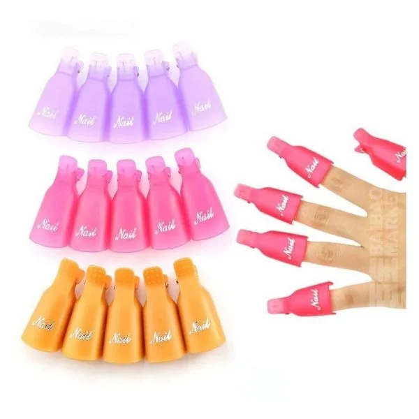 Set 10 Broches Capsulas Removedor Esculpidas Gel Acrilicas Set 10 Broches Capsulas Removedor Esculpidas Gel Acrilicas