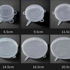 Envolturas Alimento 6 Tapas Silicona Extensible Reutilizable - vista 8