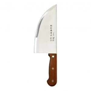 Machete Cuchillo Cocina Acero Con Mango Madera Pesado Grande 34CM