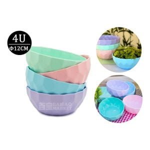 Set 4 Bowl Comportera Ensalada Postre Colores Pastel 12x5cm - vista 4