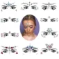 Strass Stickers Cristales Autoadhesivos Faciales Tatto Gemas 4