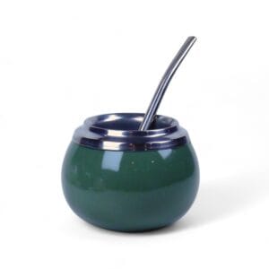 Mate Criollo Ceramica Bombilla De Acero En Caja De Regalo - vista 12