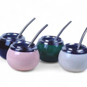 Mate Criollo Ceramica Bombilla De Acero En Caja De Regalo - vista 16
