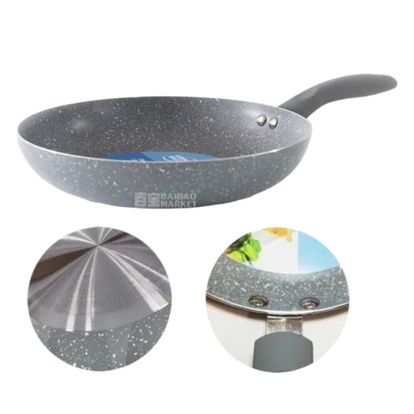 sarten antiadherente gris detalle