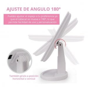 Espejo Para Maquillaje Tactil 16 Luces Led Regulable Pie - vista 3