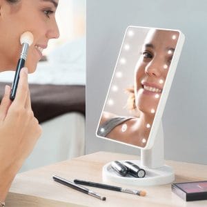 Espejo Para Maquillaje Tactil 16 Luces Led Regulable Pie - vista 2