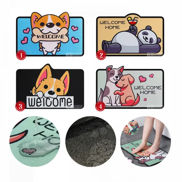 Felpudos de bienvenida de dibujos animados