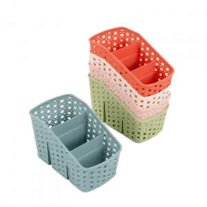 Organizador De Plastico 3 Divisiones Multiuso Maquillaje