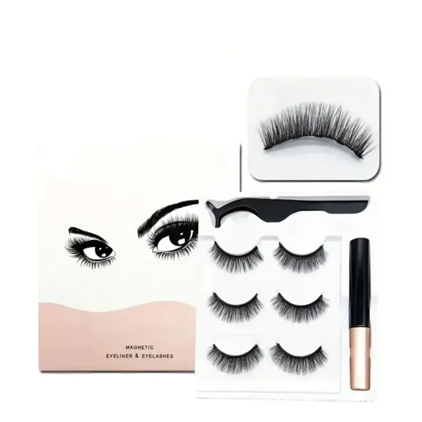 Pestañas Magneticas 2 Pestañas Postizas Magnéticas 3 Pares