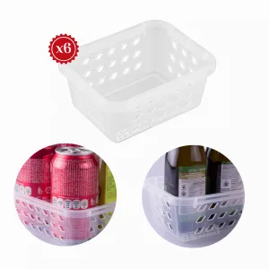 Canastos Organizador Espacios Plástico Multiusos Hogar x6