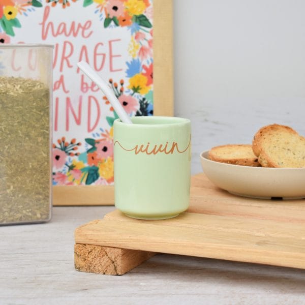 Mate de Ceramica Verde Mate de Ceramica Verde