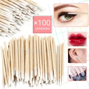 Micro Hisopos Extensión De Pestañas Uñas Maquillaje X100 U