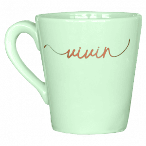Taza Cerámica Cocina Con Manija Colores Pasteles Frase 400ml - vista 5