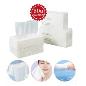 Toallas Toallitas Descartanle Para Maquillaje Natural Facial X 50 U March Tela Limpieza