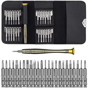 Set De Destornilladores Por 24 Puntas + Mango Acero En Funda