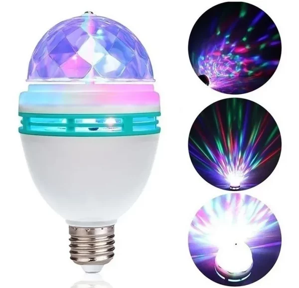 Lampara Led Colores Rgb Giratoria Luces Fiestas