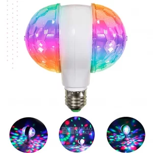 Lampara Led Giratoria Doble Multicolor Boliche - vista 4