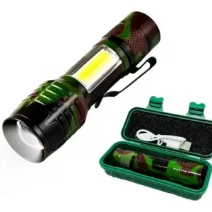 Mini Linterna Led Tactica Recargable Usb Portátil Zoom - vista 5