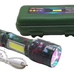 Mini Linterna Led Tactica Recargable Usb Portátil Zoom - vista 4