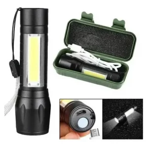 Mini Linterna Led Tactica Recargable Usb Portátil Zoom - vista 3