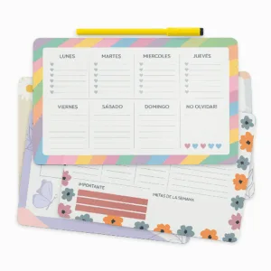 Pizarra Imantada Mediana Anotador Para Heladera Diseños Vinilo