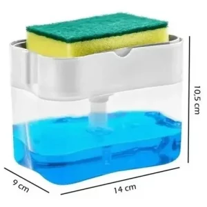 Dispenser Detergente Organizador Porta Esponja Cocina 2 En 1 - vista 2