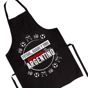 Delantal Para Hombre Negro Con Frase - vista 6