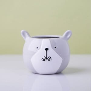 Maceta Ceramica Oso Gris - vista 2