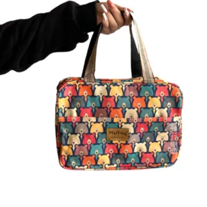 Lunchera Impermeable Osos multicolores 21x30 cm