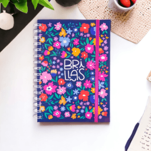 Cuaderno A5 Tapa Dura Anillado Frase Libreta Anotador Diseño - vista 4